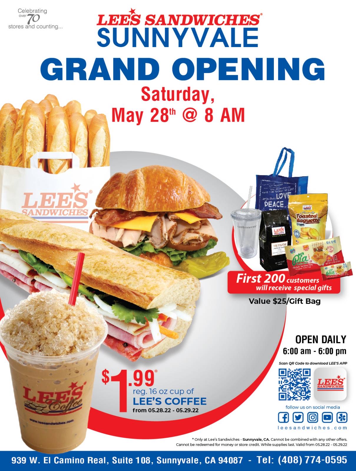 Sunnyvale Grand ReOpening on 05.28.2022 – 200 special gifts & promotion!